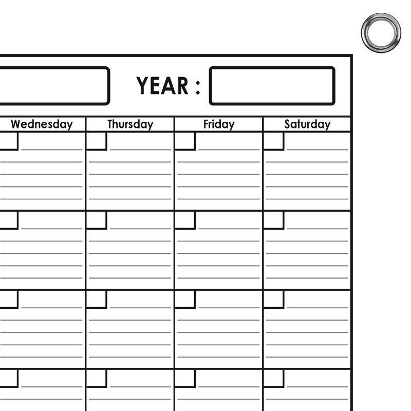 Undated Dry Erase Annual Wall Calendar 32"x48" - SwiftGlimpse