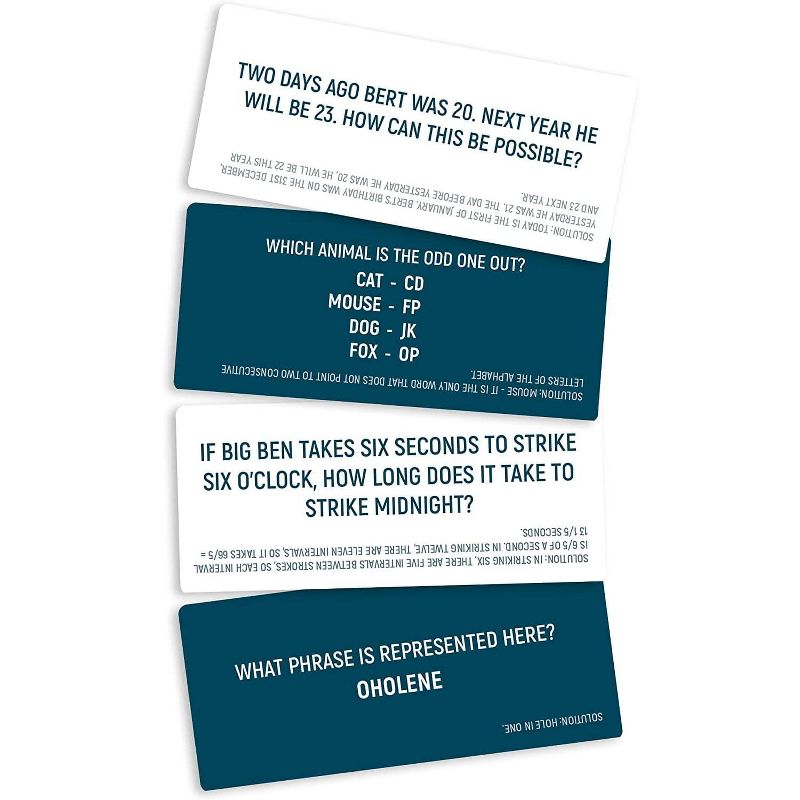 University Games Brain Training Game Tin | 100 IQ-Boosting Challenges