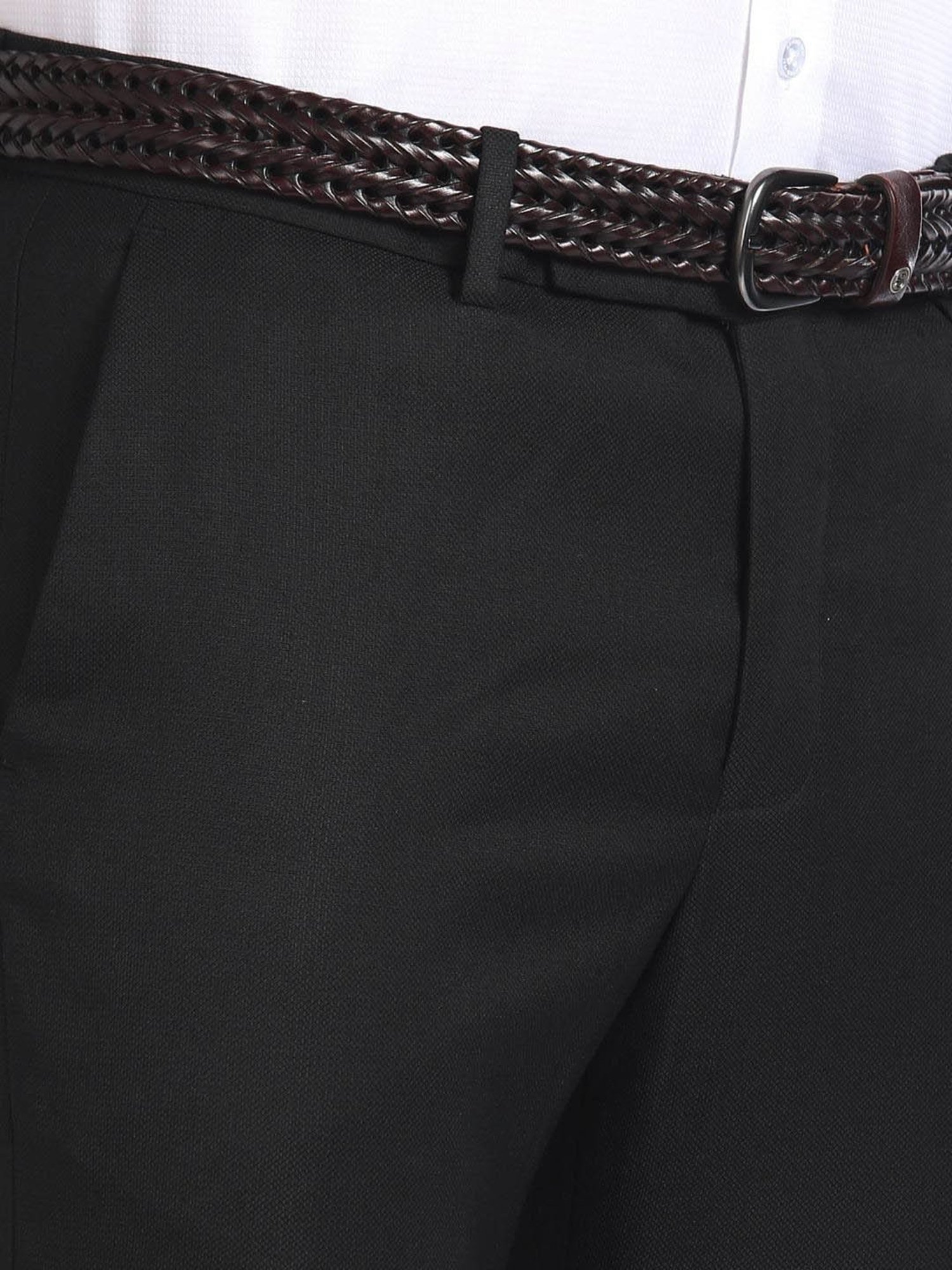 AD by Arvind Black Slim Fit Trousers