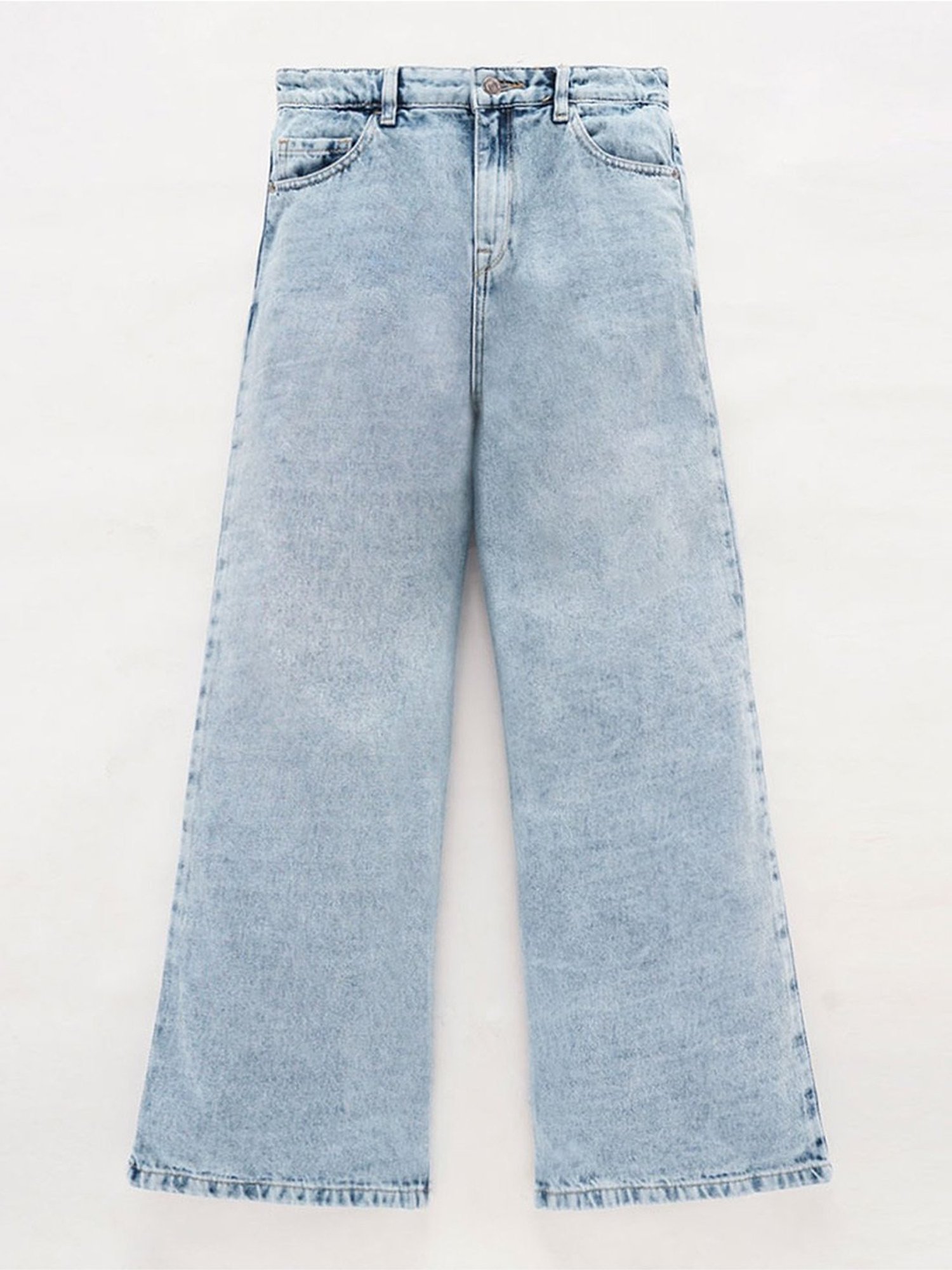 Edheads Girls Blue Cotton Straight Fit Jeans