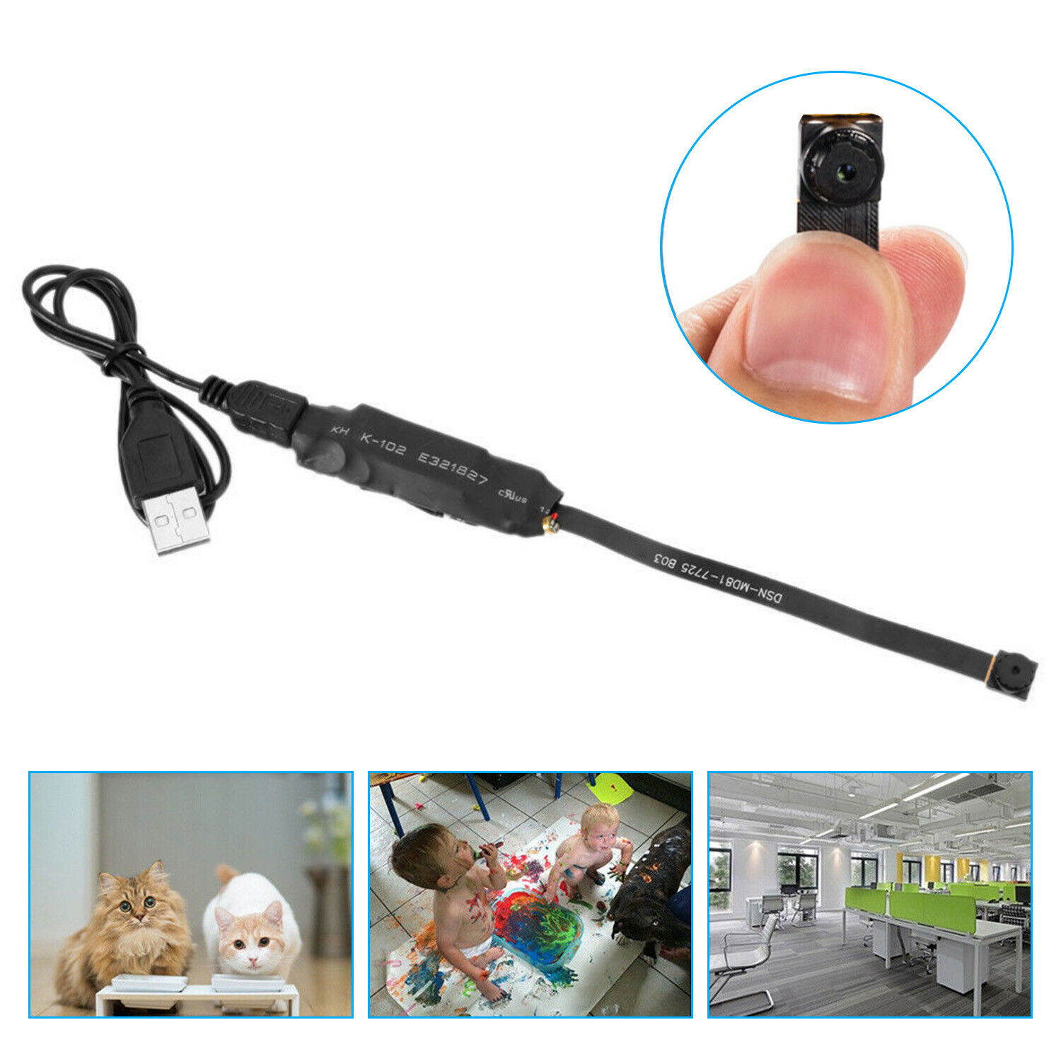 Spy Camera Module Wireless Hidden Camera WiFi Mini Cam HD 1080P DIY Tiny Cams Small Nanny Cameras Home Security Live Streaming Through Android/iOS App Motion Detection