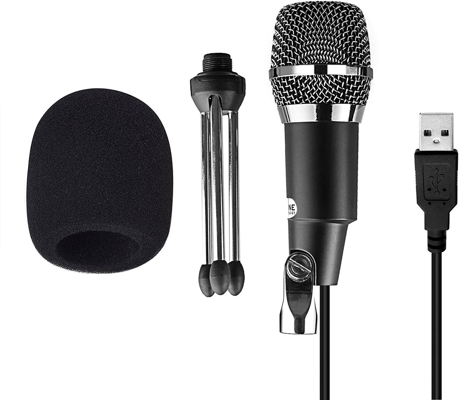 USB Microphone,Fifine Plug &Play Home Studio USB Condenser Microphone for Skype, Recordings for YouTube, Google Voice Search, Games(Windows/Mac)