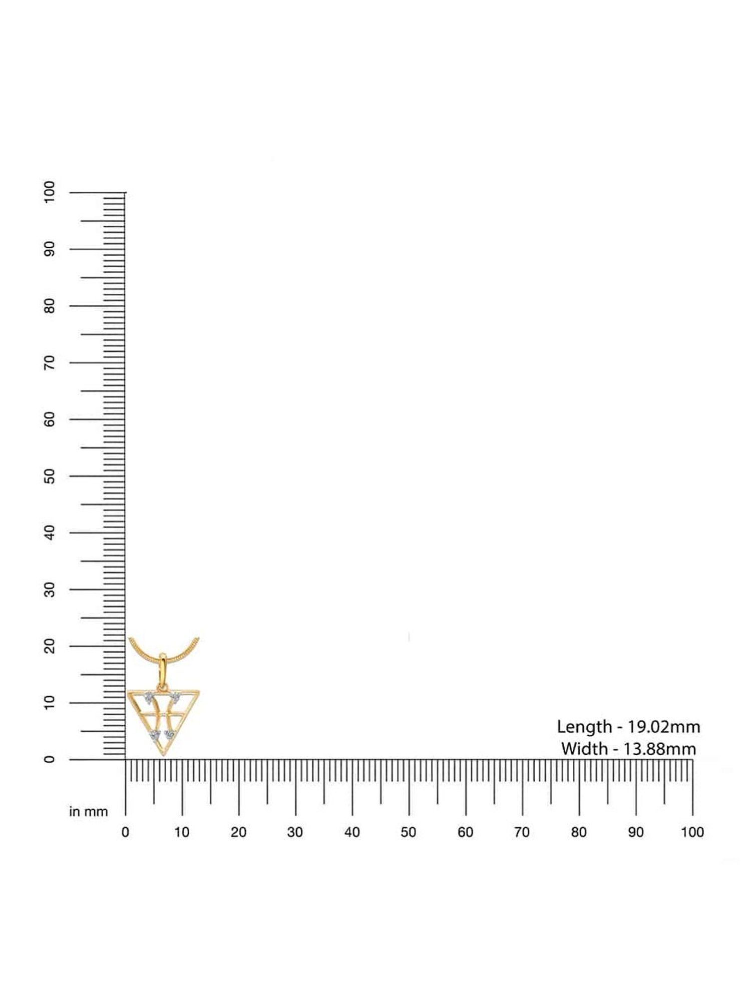 Mia By Tanishq 14K Yellow Gold Pisces Pendant for Women