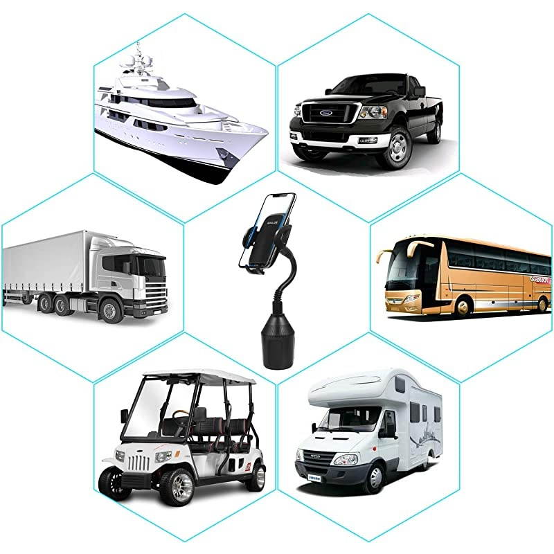 Cup Holder Phone Mount for Car Universal Adjustable Base Gooseneck Cup Phone Holder for iPhone 12/11 Pro Max/Xs/Max/X/XR ,Samsung Note 10/9/ S21+/S20/ S10/ S9/ S9+ by