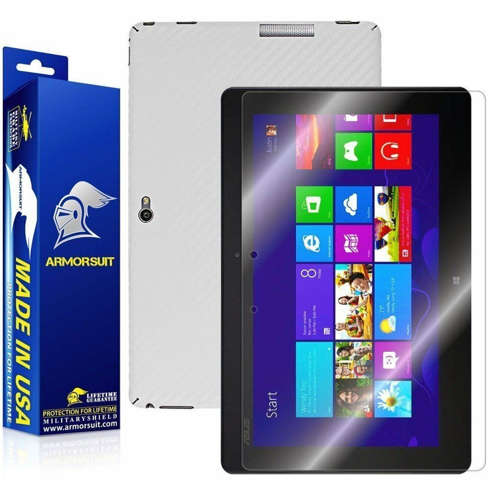 ArmorSuit MilitaryShield ASUS VivoTab RT TF600T Screen Protector + White Carbon