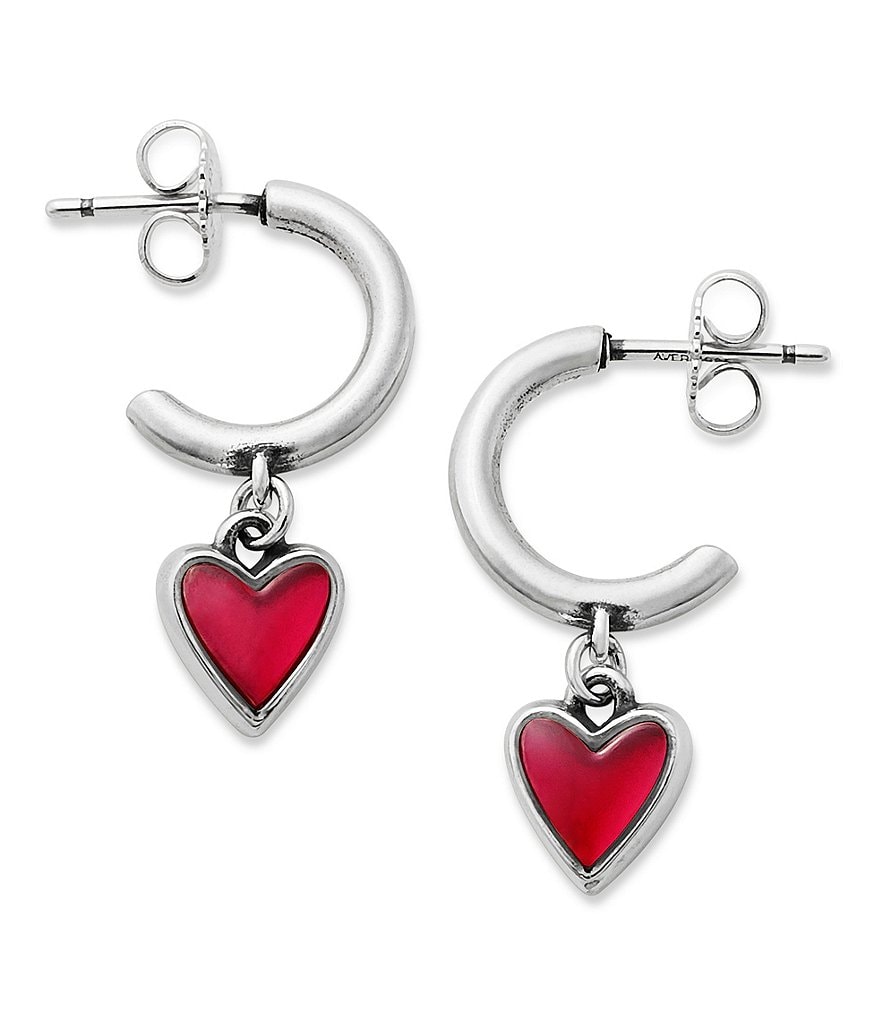 James Avery Sweetheart Rouge Doublet Hoop Ear Posts