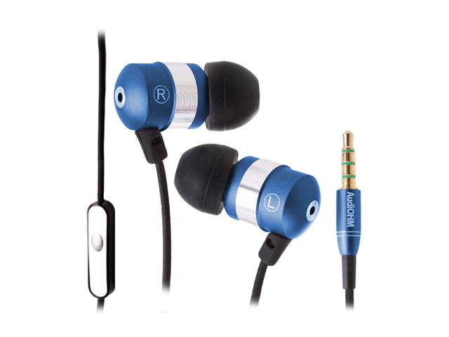 GOgroove audiOHM HF Ergonomic Earbuds Earphones with HandsFree Microphone & Deep Bass ( Emerald Green )