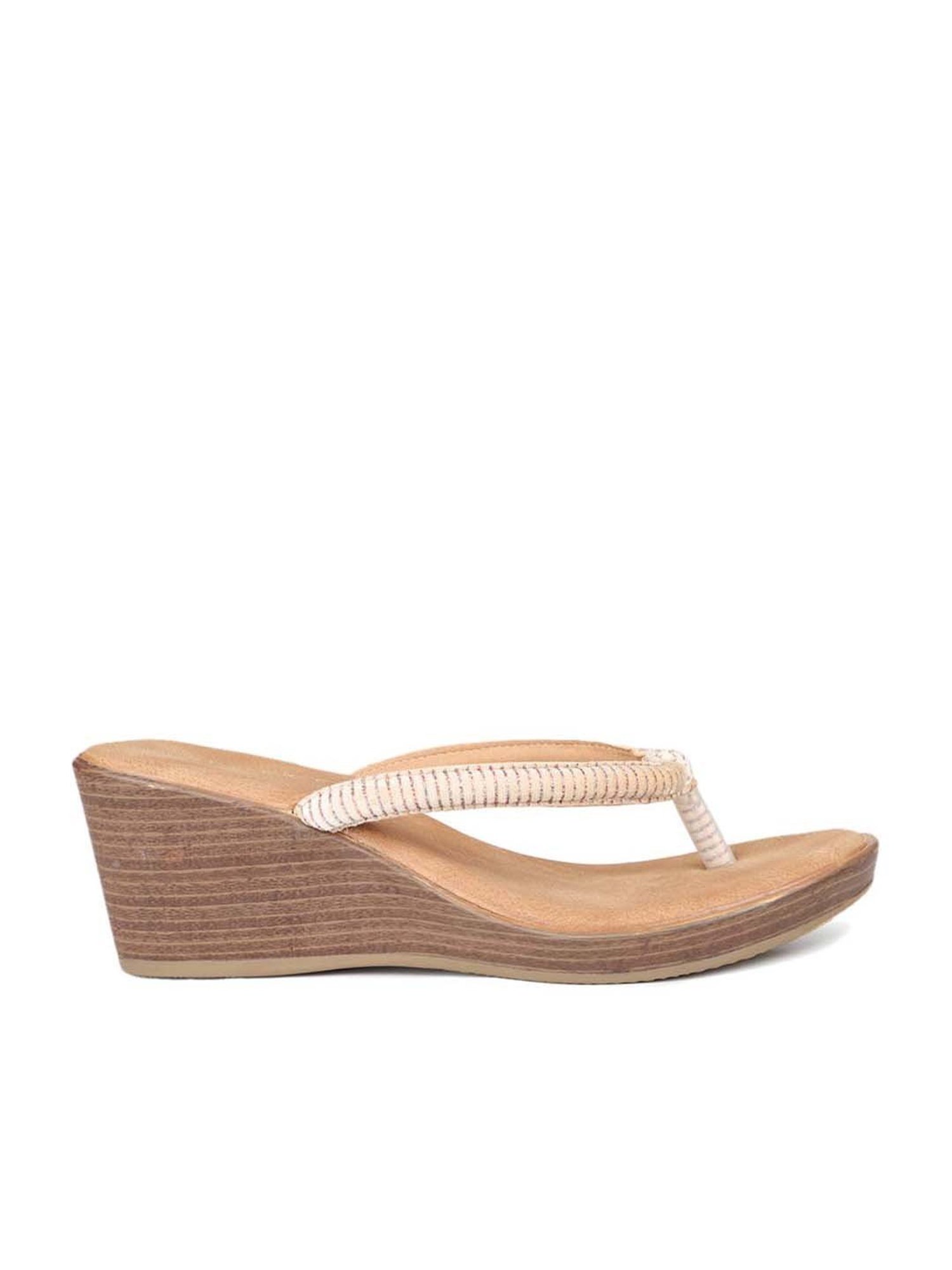 Design Crew Women's Beige Casual Wedges