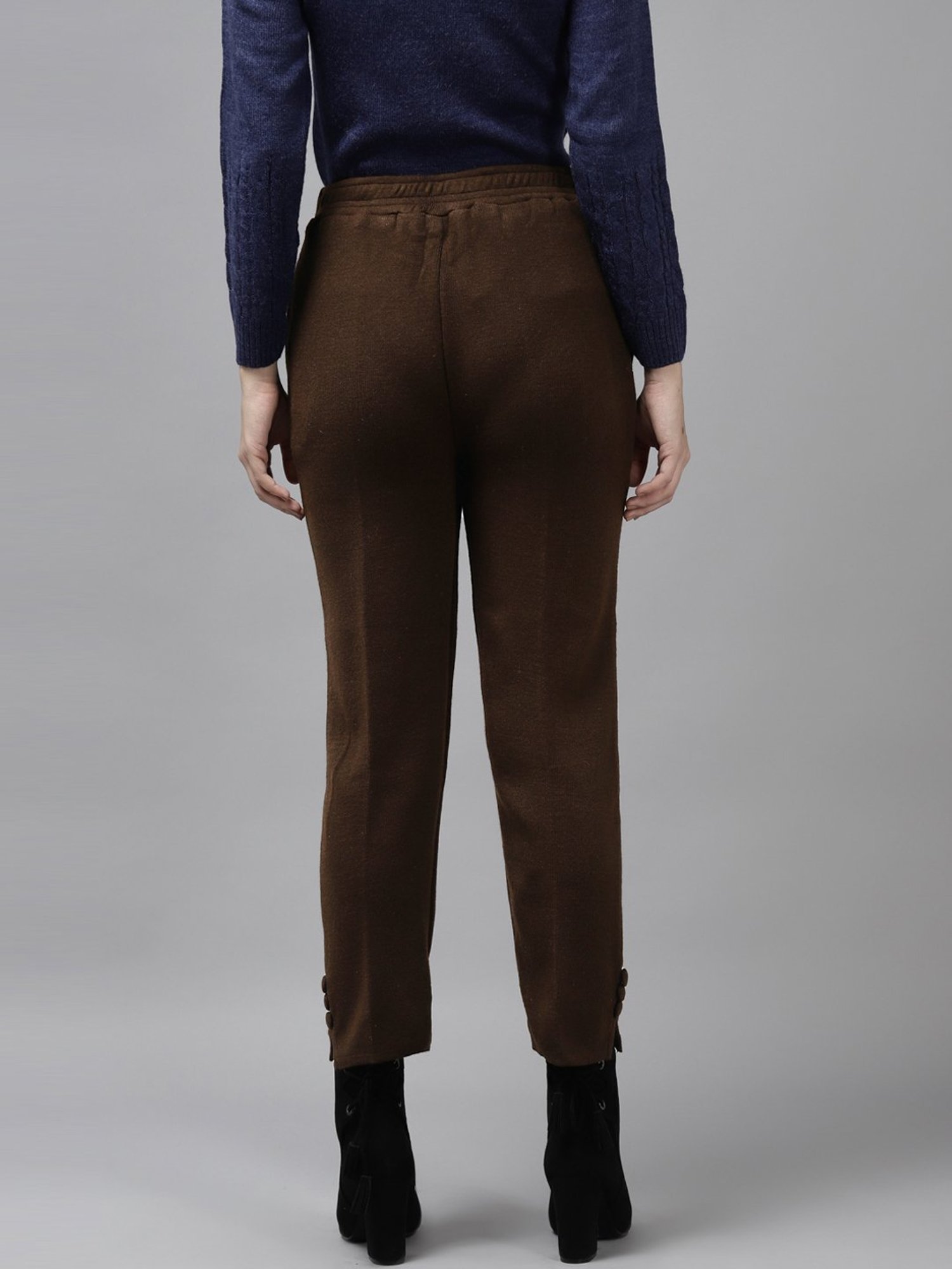 Cayman Brown Mid Rise Trousers