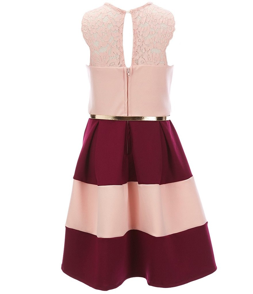 Rare Editions Big Girls 7-16 Tie-Dye Pleated Chiffon Maxi Dress