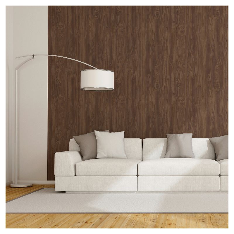 Devine Color Textured Driftwood Peel & Stick Wallpaper Cocoa
