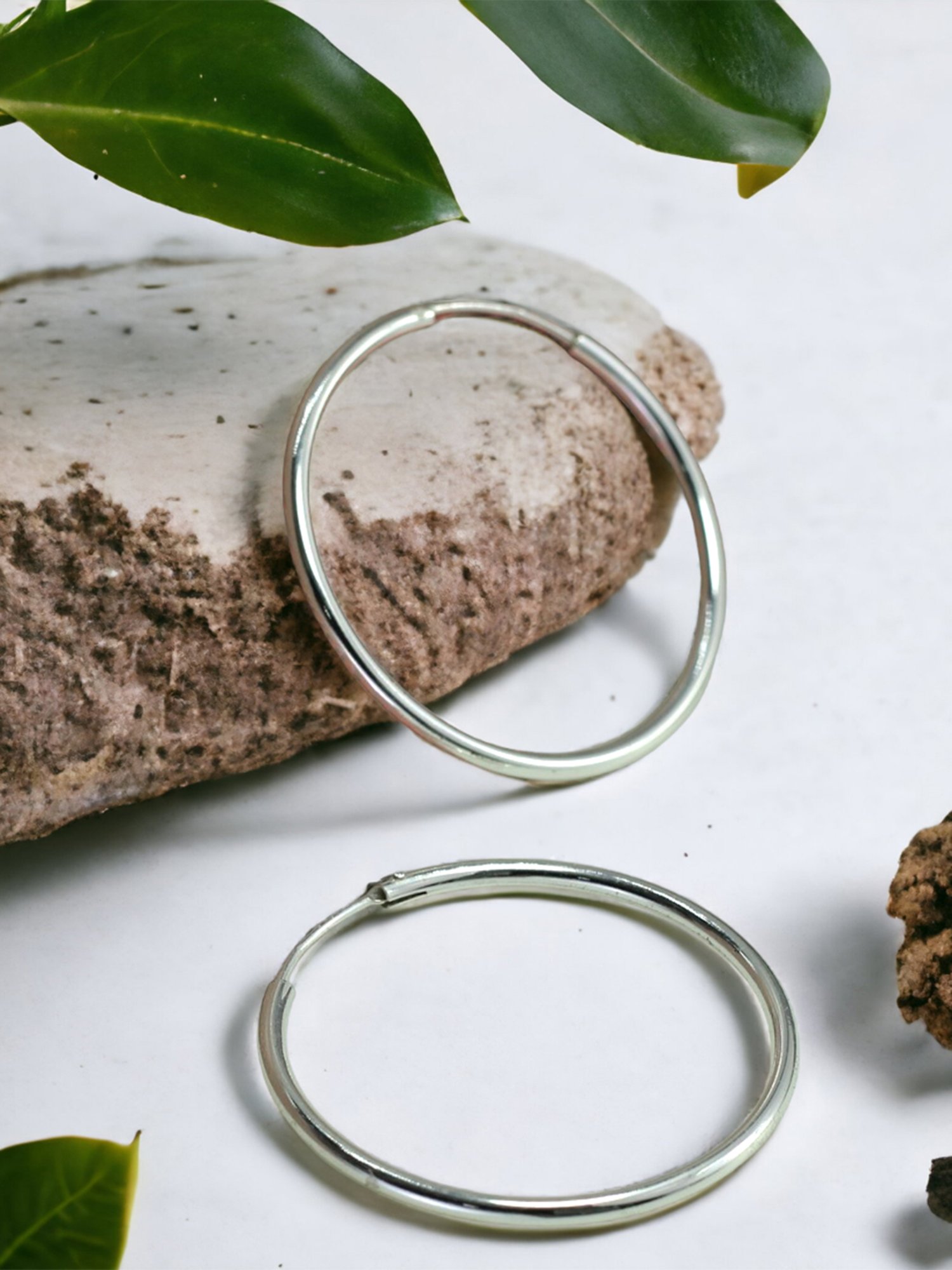 Taraash 92.5 Sterling Silver Hoop Earring