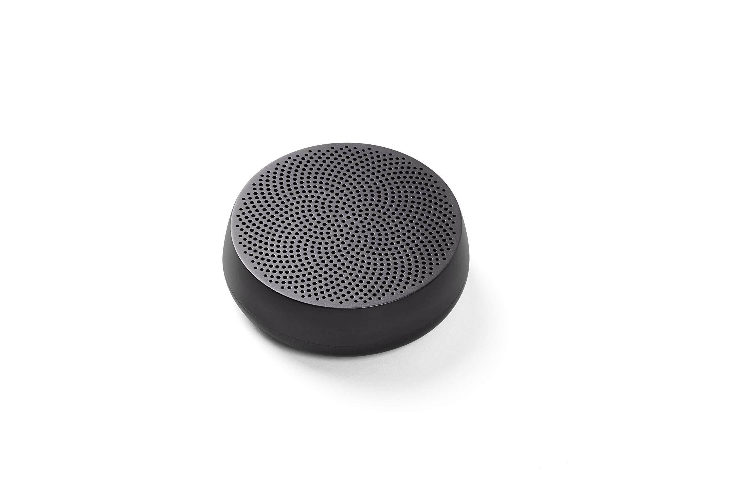 Lexon Mino L - 5W Pairable Bluetooth Speaker, Rechargeable, Hands-Free, USB-C - Aluminium/Gun Metal