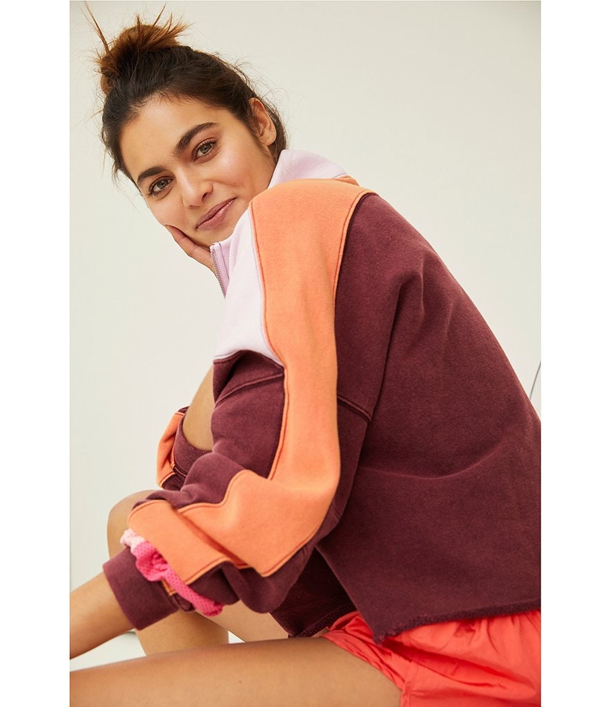 Splendid Knit Zip Up Drawstring Hoodie