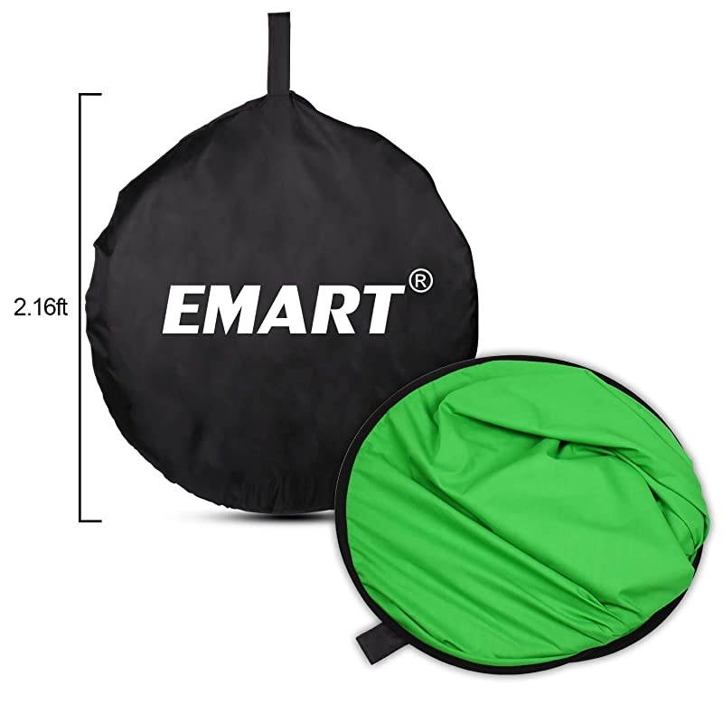 5ft x 65ft Photo Video Studio 2in1 Collapsible Background Panel Full Cotton Photography Background with Carrying Case GreenBlue