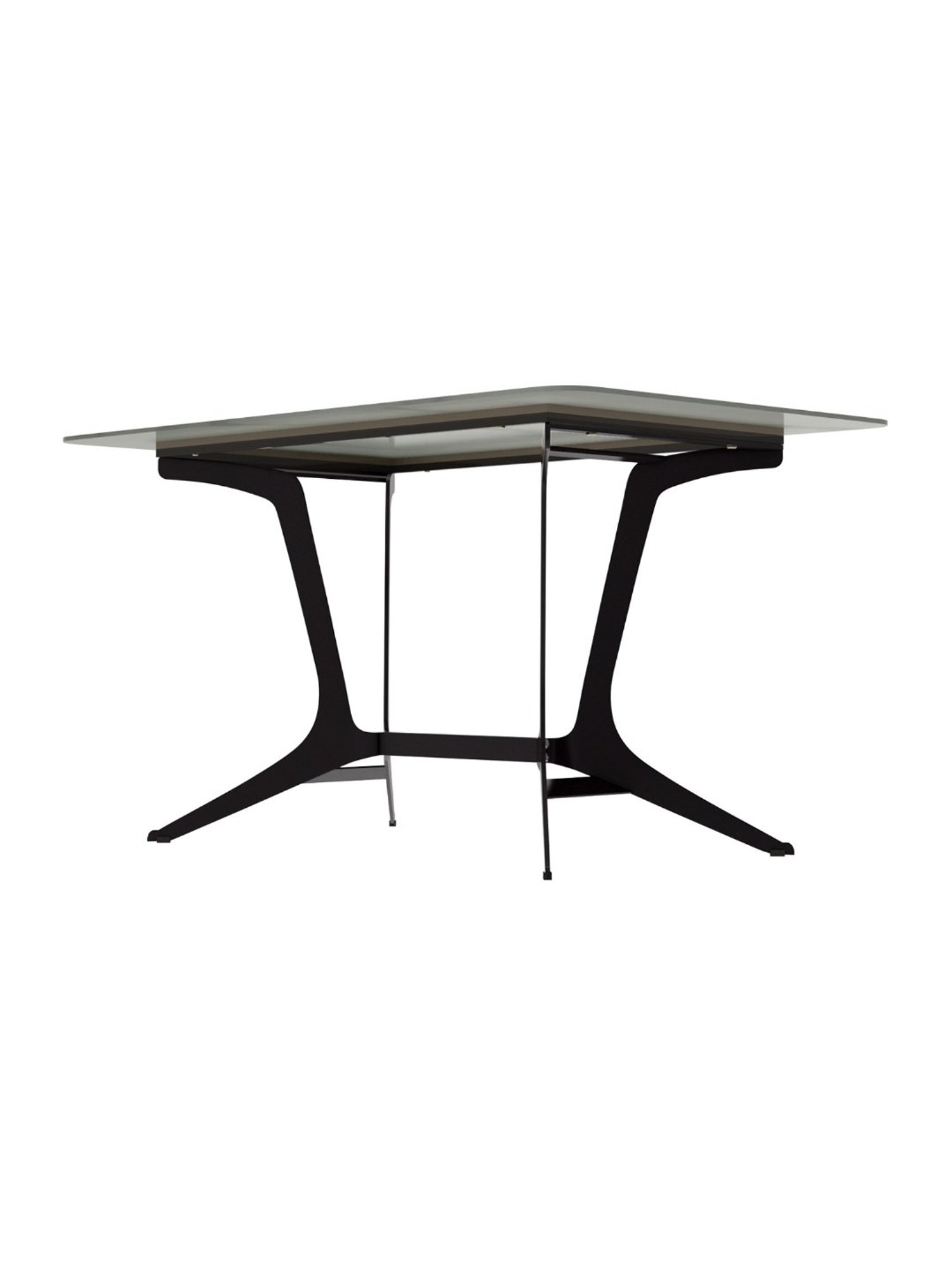 Godrej Interio Kosmic Black & White Ceramic 6 Seater Rectangular Dining Table