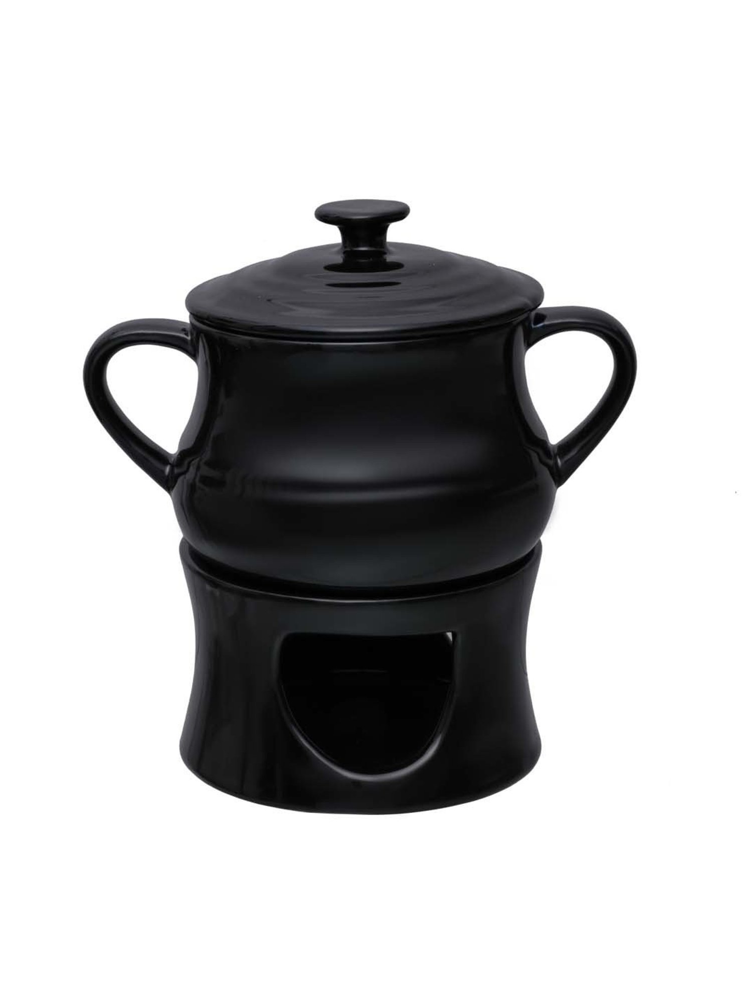 Clay Craft Black Ceramic Fonduset (0.2 L)