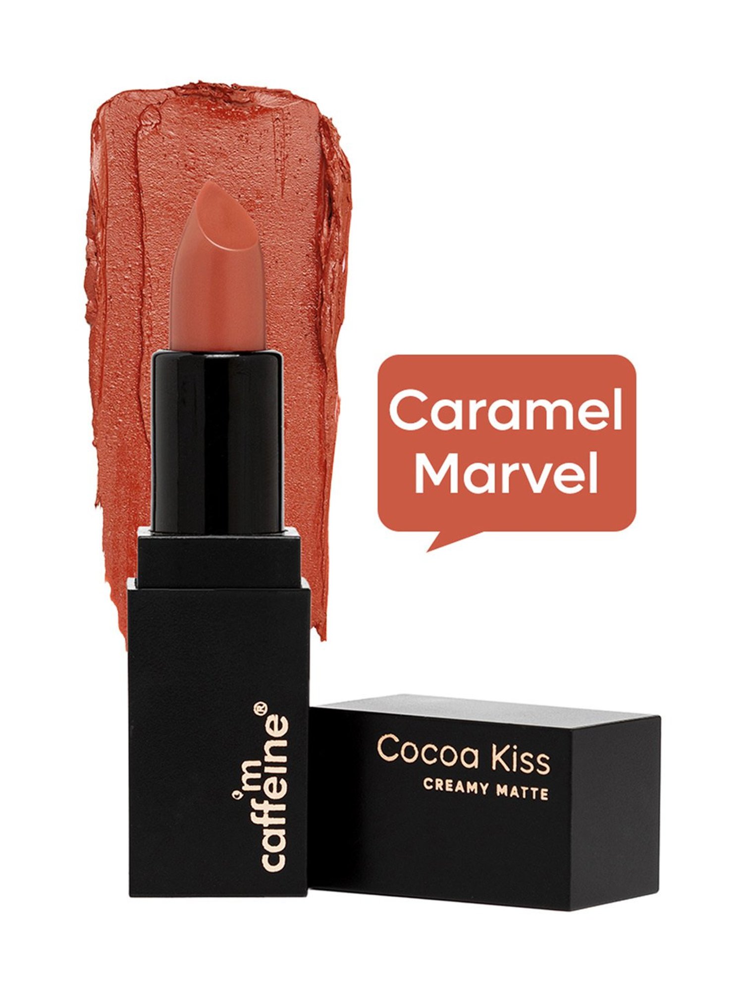 mCaffeine Cocoa Kiss Creamy Matte Lipstick Caramel Marvel - 4.2 gm