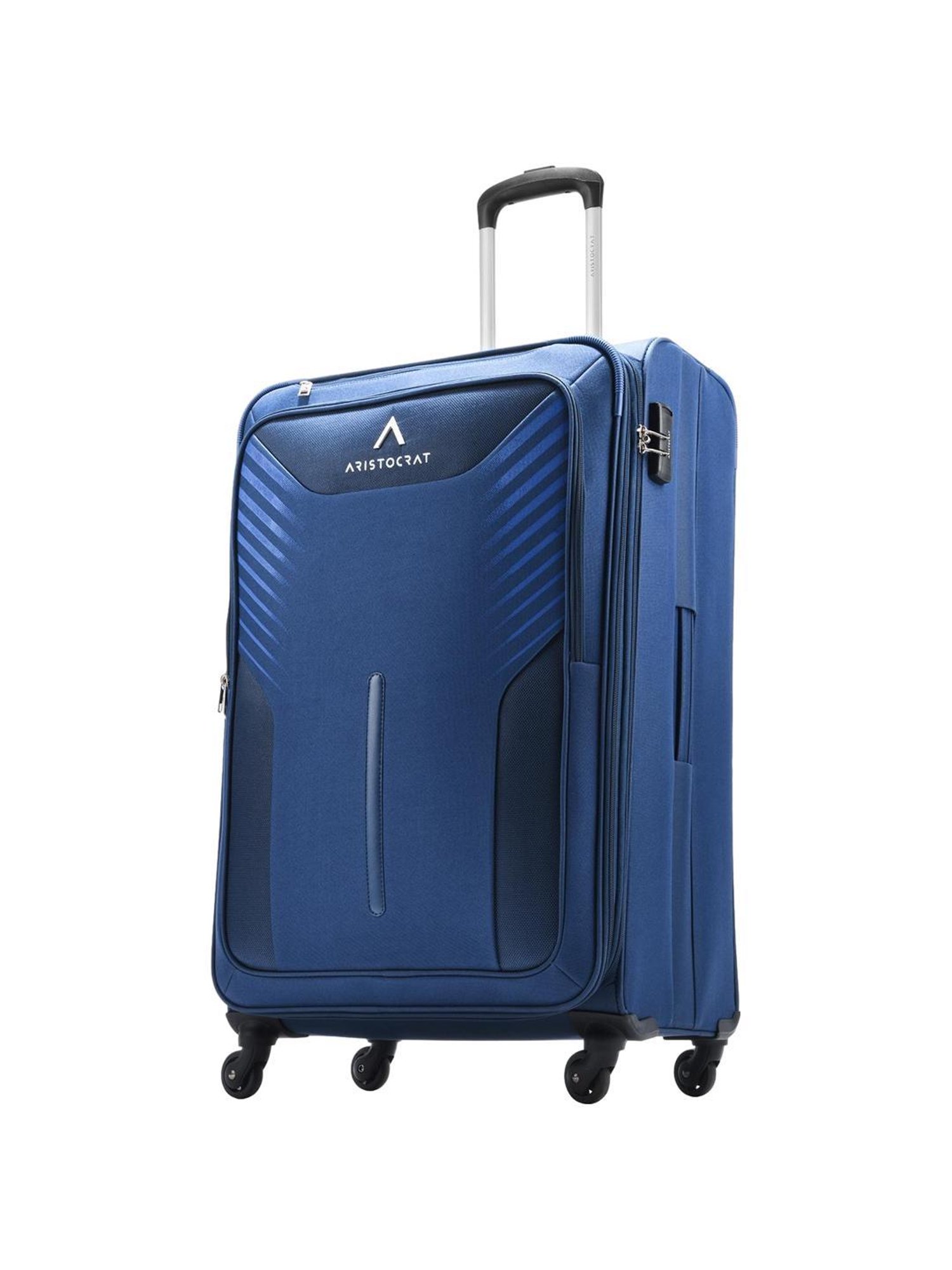 Aristocrat Dark Blue Solid Soft Large Trolley Bag - 32 cm