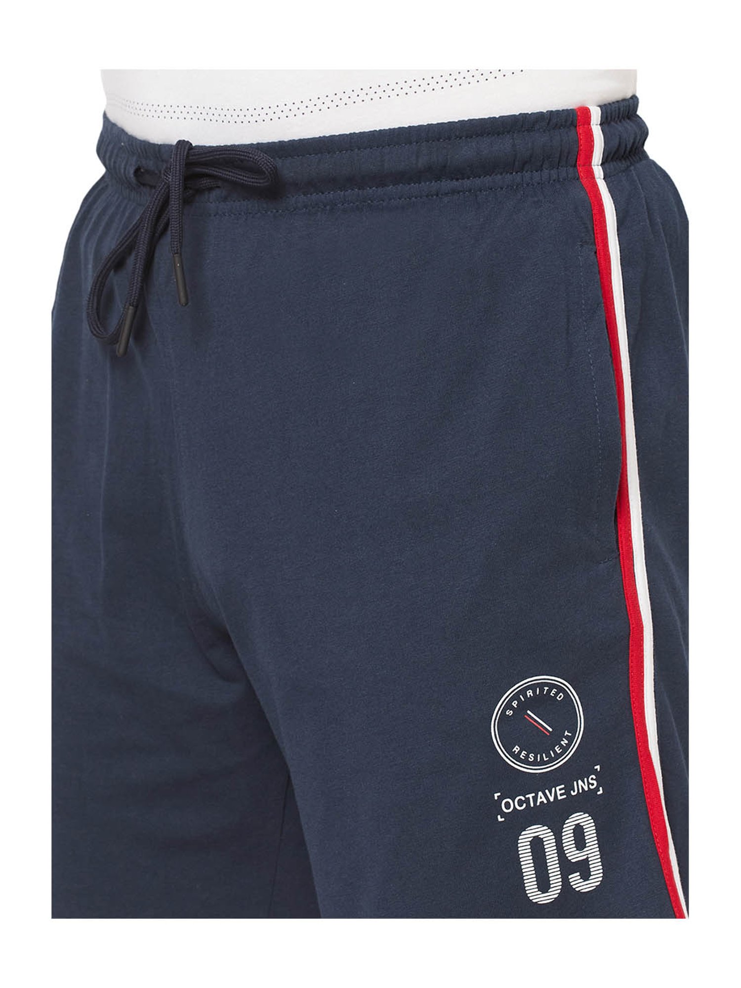 Octave Indigo Regular Fit Cotton Shorts