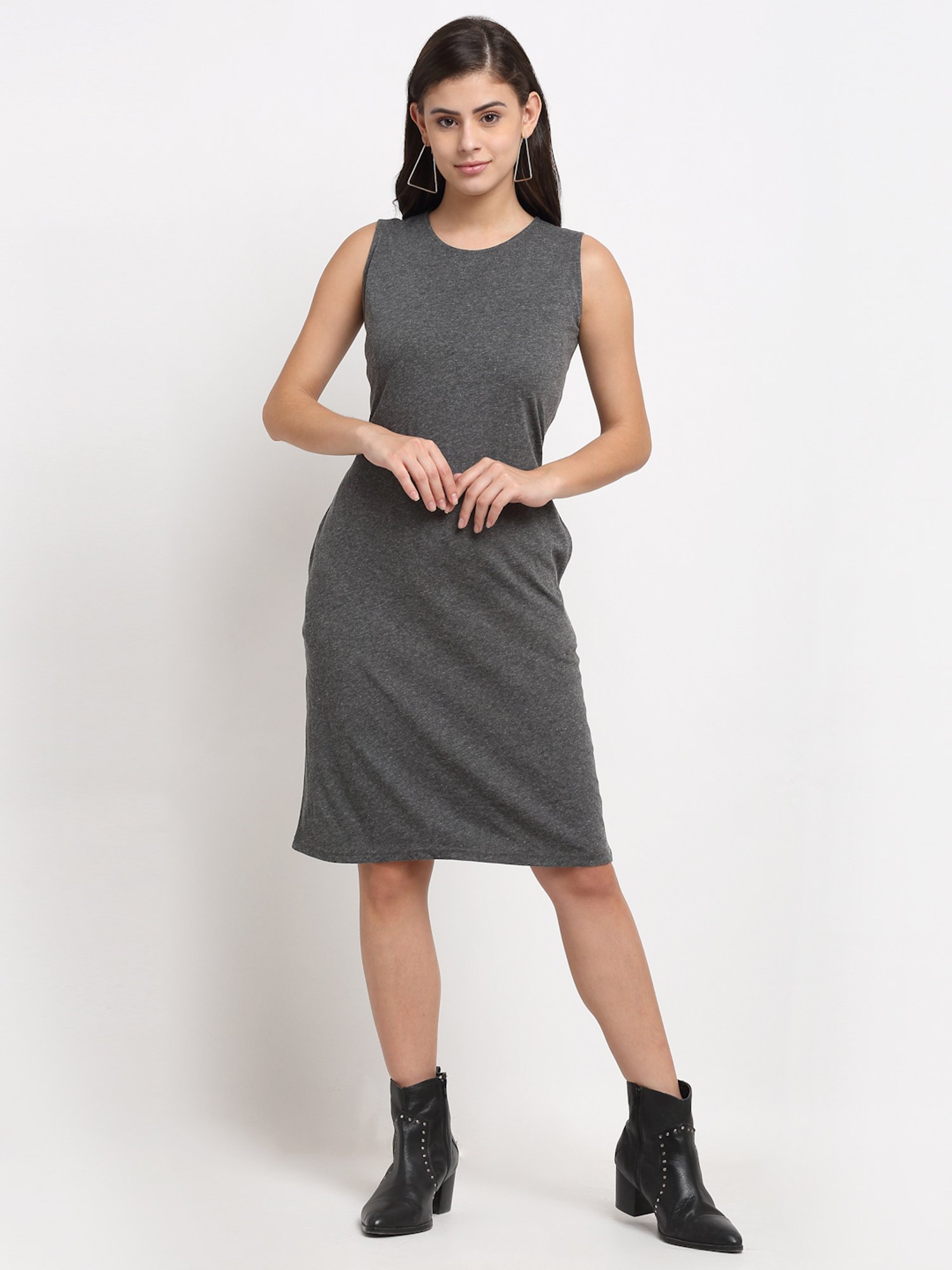 BRINNS Dark Grey Midi A Line Dress