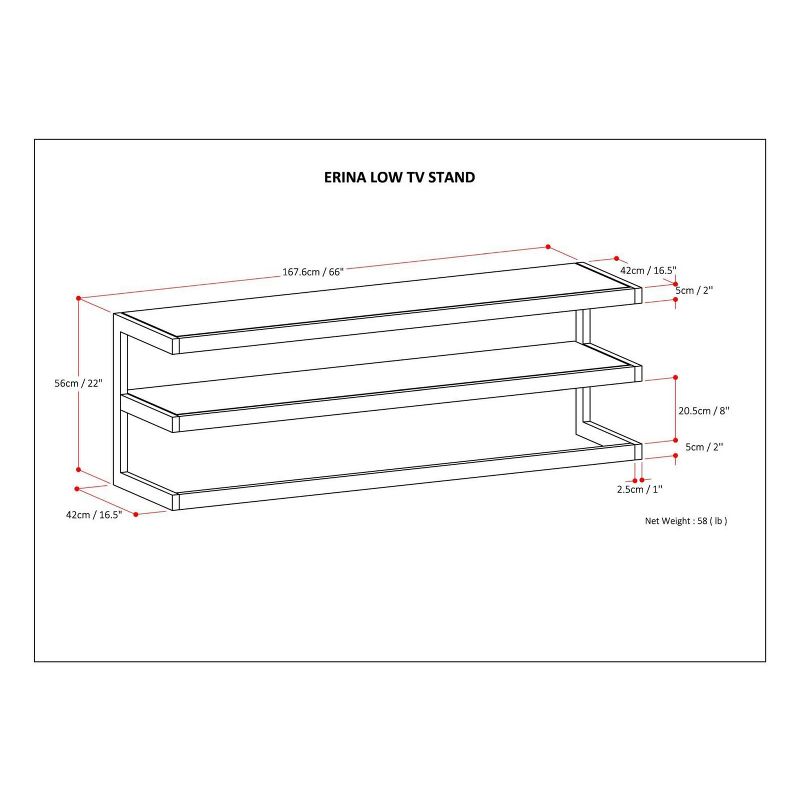66" Cecilia Solid Acacia Wood Low TV Stand Rustic Natural Aged Brown - WyndenHall