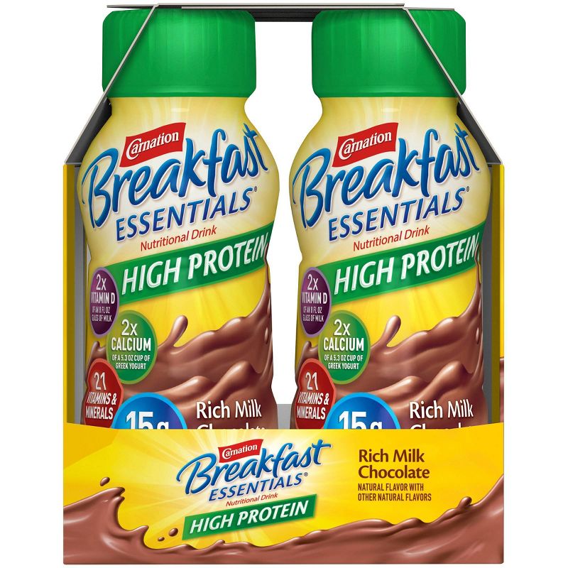 Carnation Breakfast Essentials High Protein Ready to Drink Rich Milk Chocolate - 6ct/48oz