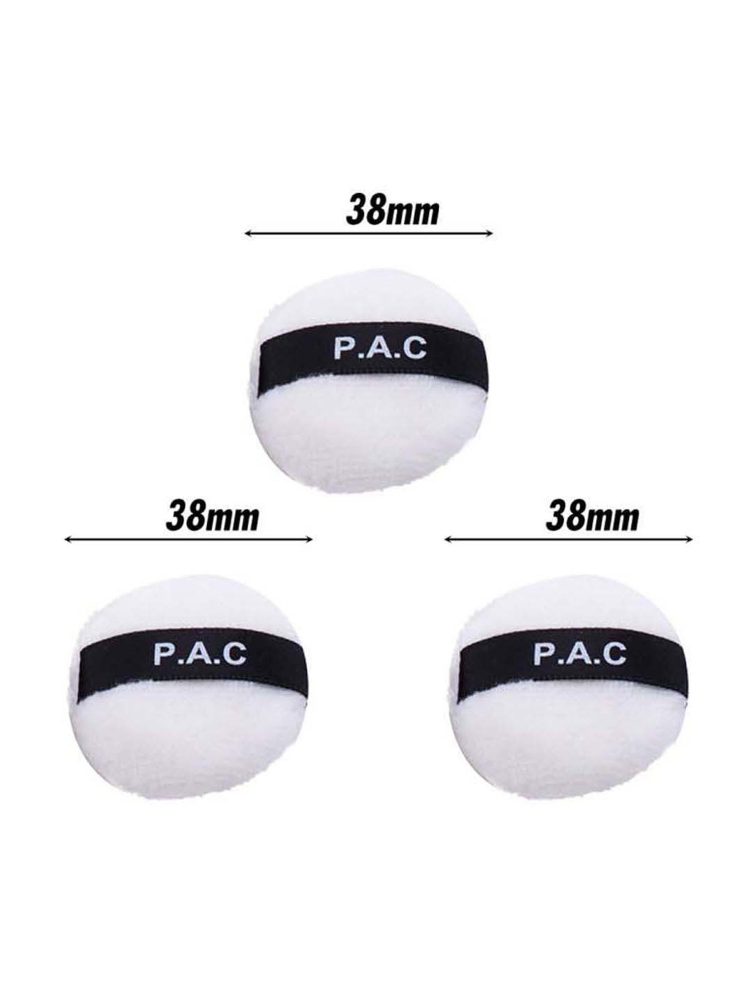 PAC Mini Cotton Puff Round White - 3 Pcs