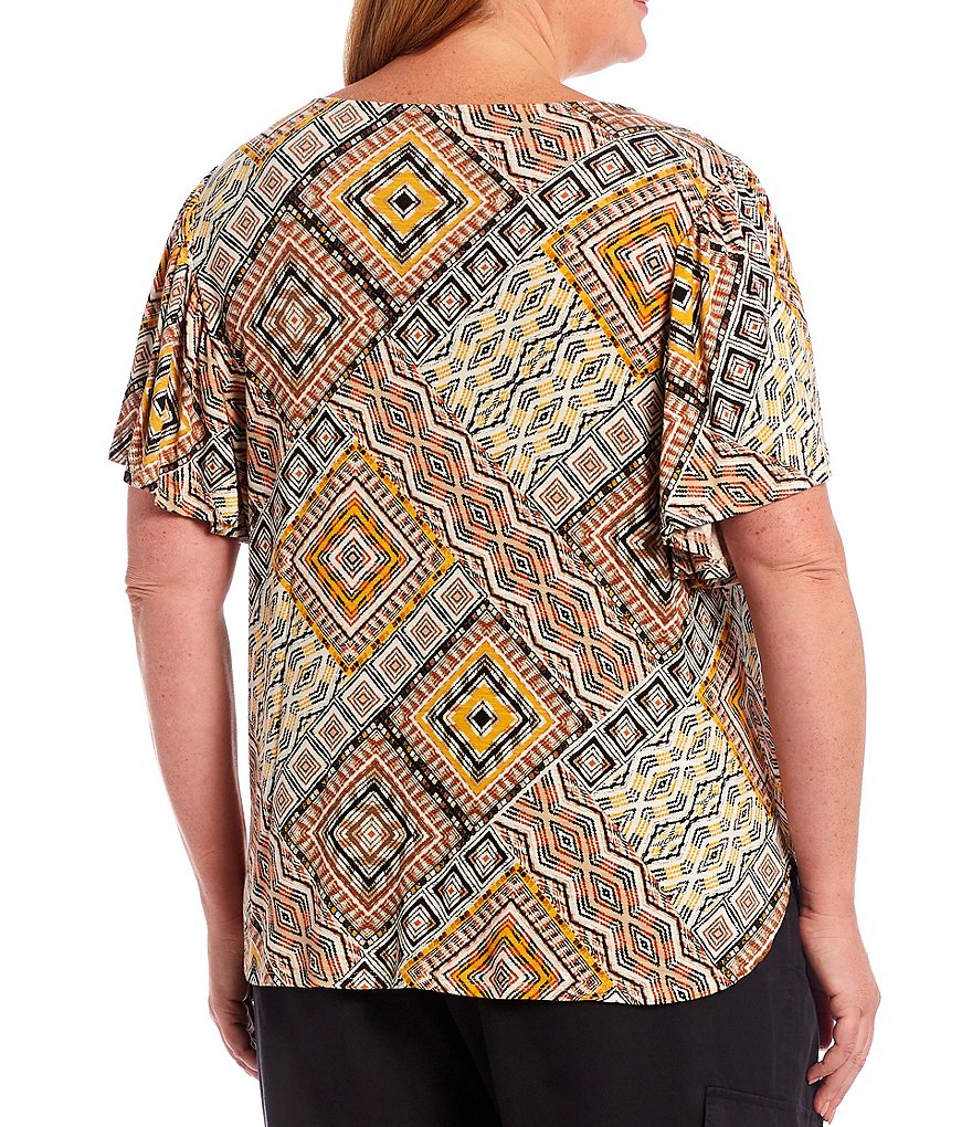 Bryn Walker Plus Size Pira Ponti Sleeveless Jewel Neck Oversized Tank