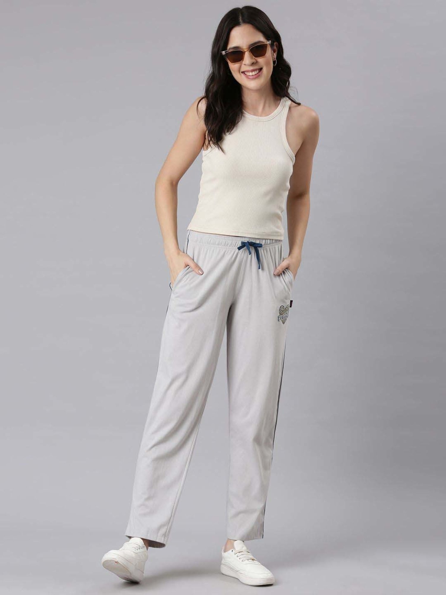 Dixcy Slimz Grey Printed Track Pants