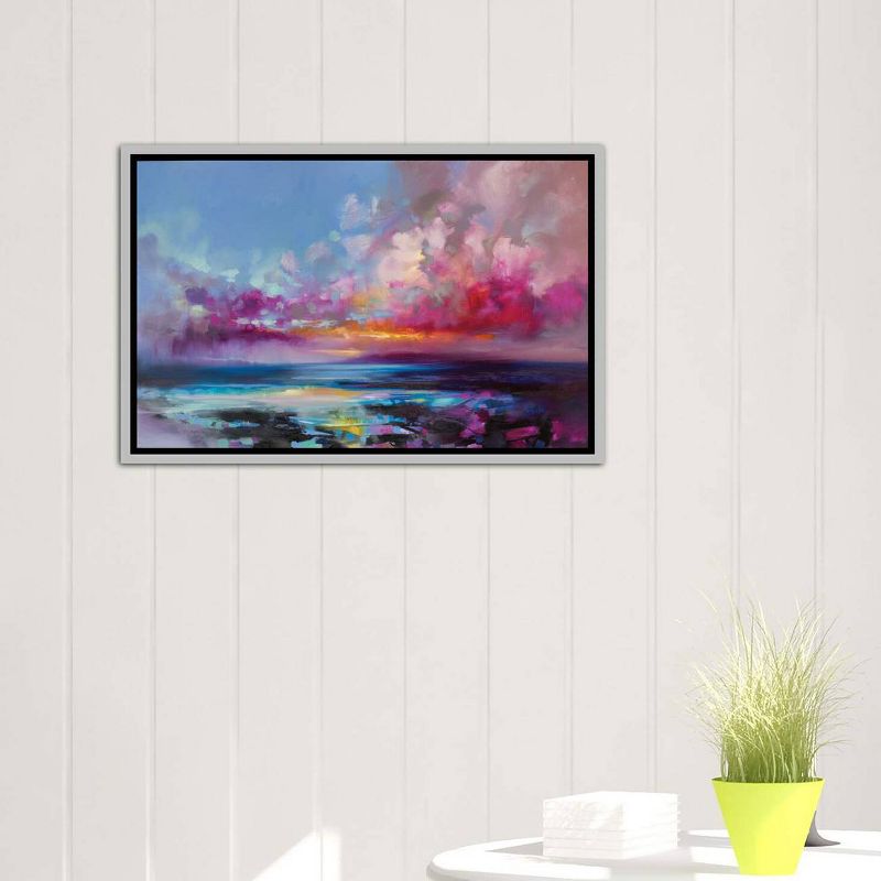 40" x 26" Arran Glow by Scott Naismith Framed Canvas Print Silver - iCanvas