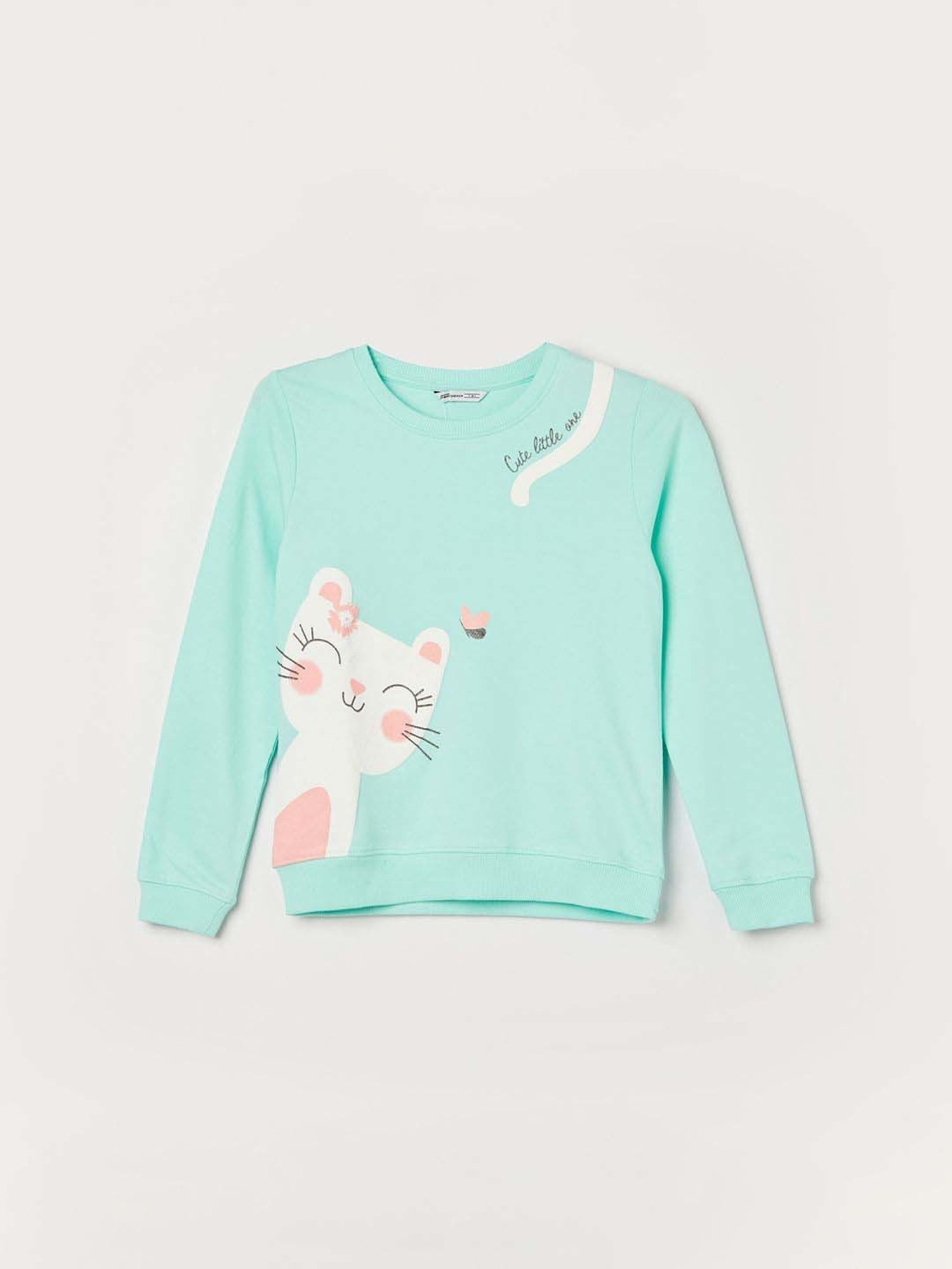 Fame Forever by Lifestyle Girls Blue Cotton Printed Full Sleeves Sweatshirt