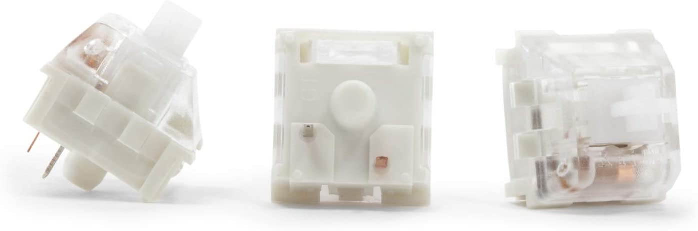 Drop Halo Clear Keyboard Switches &mdash; Plate Mounted, Tactile, 65g, Cherry-Style, Quiet Switches, by Kaihua (Halo Clear, 110 Pack)