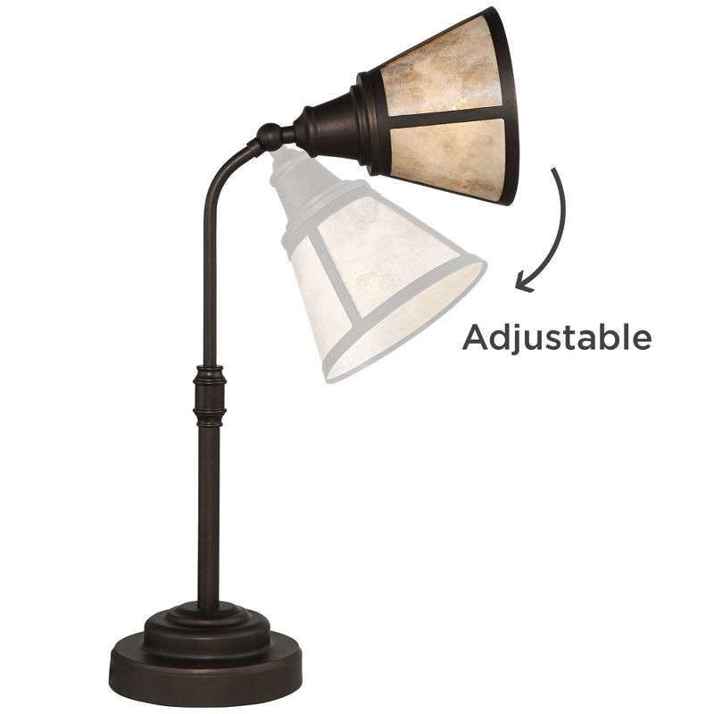 23" Iron/Seeded Glass Axel Farmhouse Industrial Task Lamp (Includes LED Light Bulb) Black - JONATHAN Y