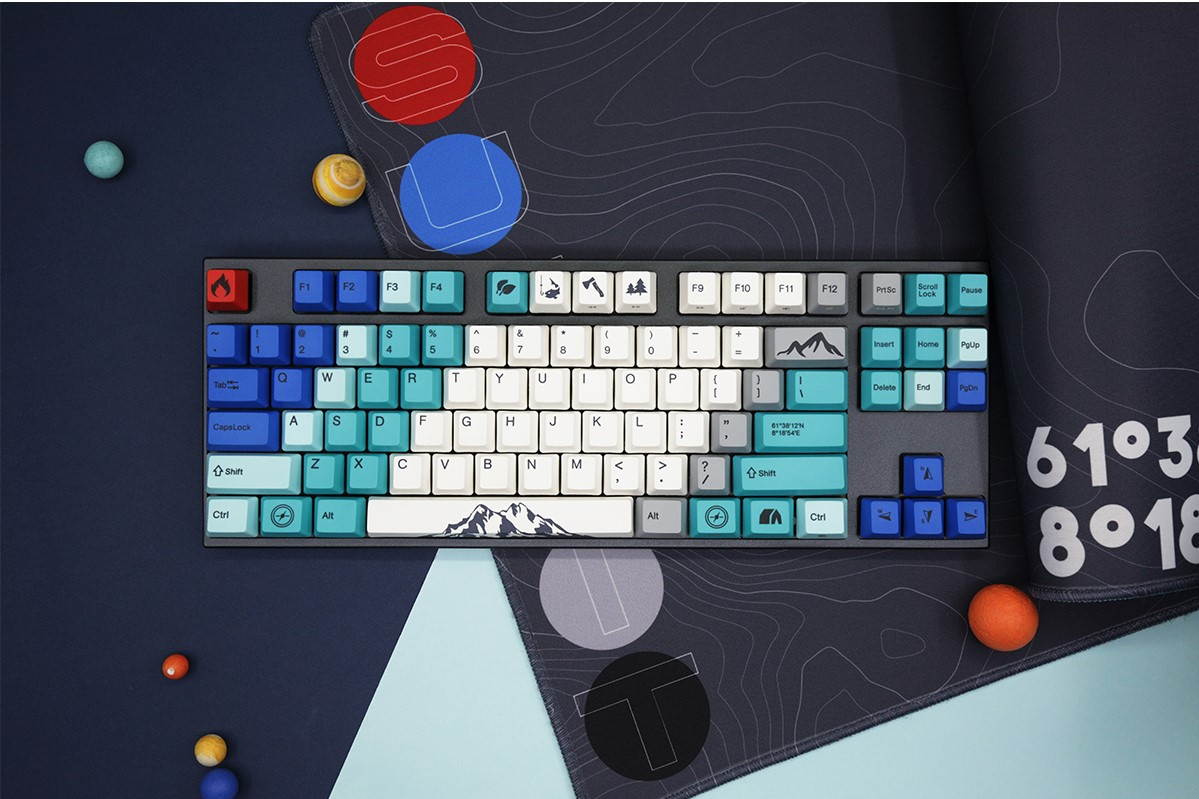 Varmilo VA87M Summit Keyboard 87 Key Wired Cherry MX Speed Silver Switch Keyboard LED Backlight PBT keycaps Ergonomics