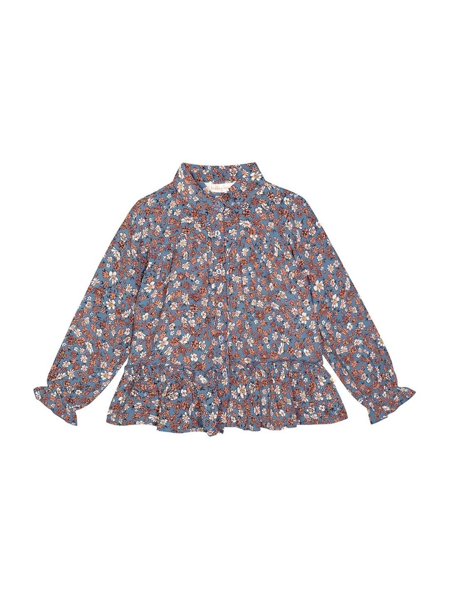 Budding Bees Kids Blue Printed Dress