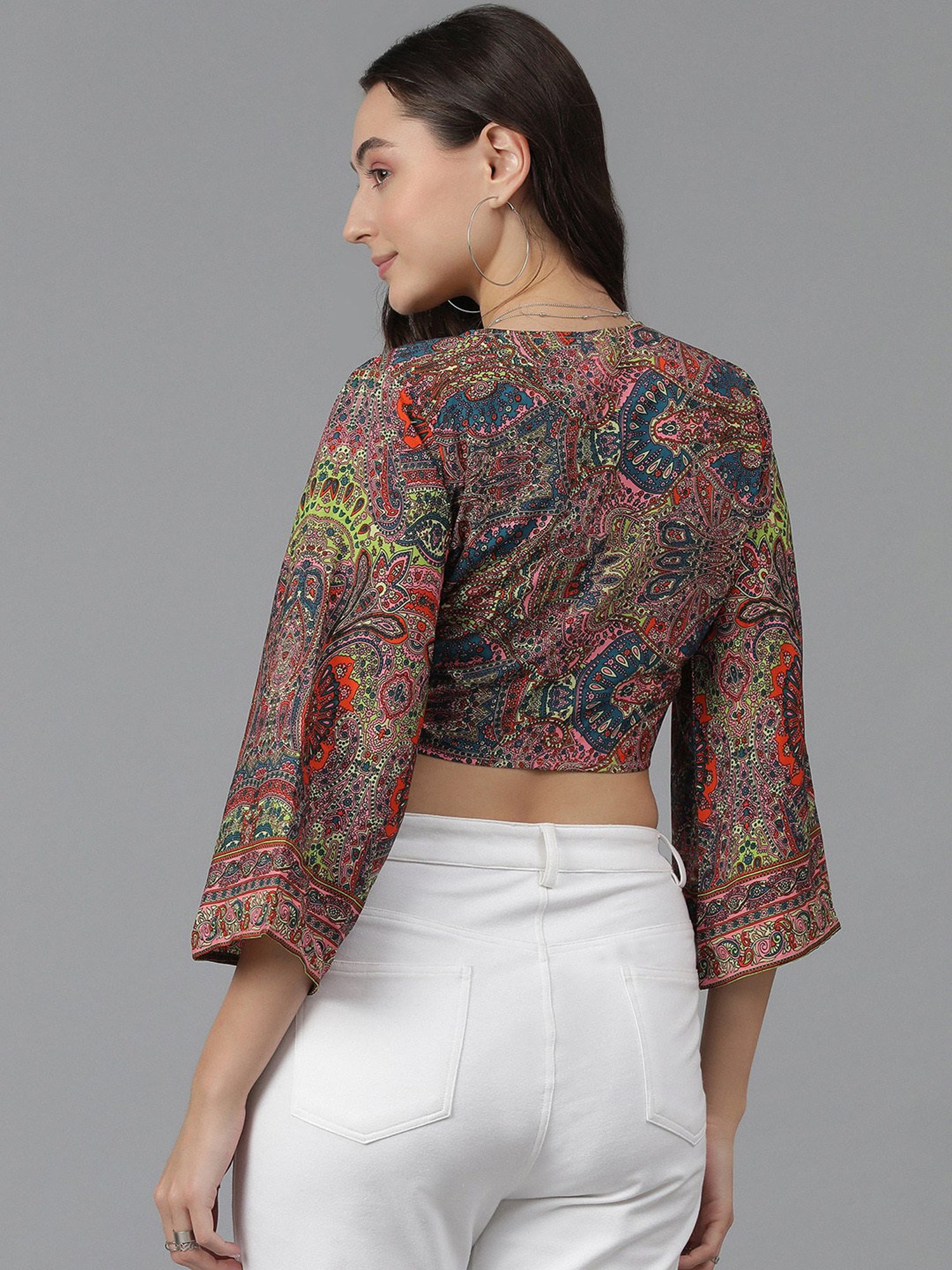 Kotty Multicolor Printed Crop Top