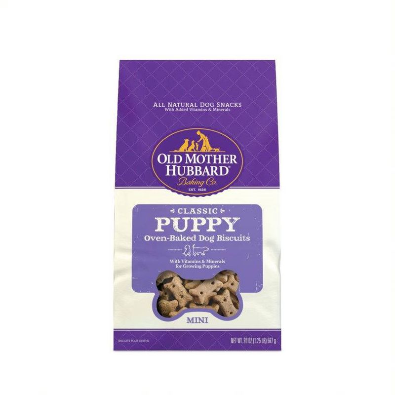 Old Mother Hubbard Chicken Classic Crunchy Puppy Biscuits Mini Oven Baked Dog Treats - 20oz