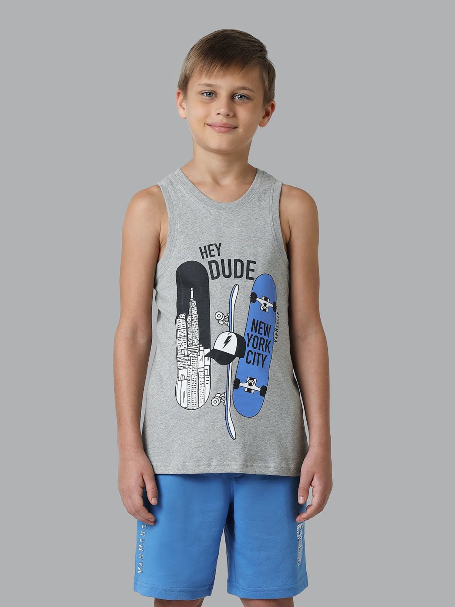 Van Heusen Regular Fit Smart Tech Easy Stain Release Vest - Grey Melange