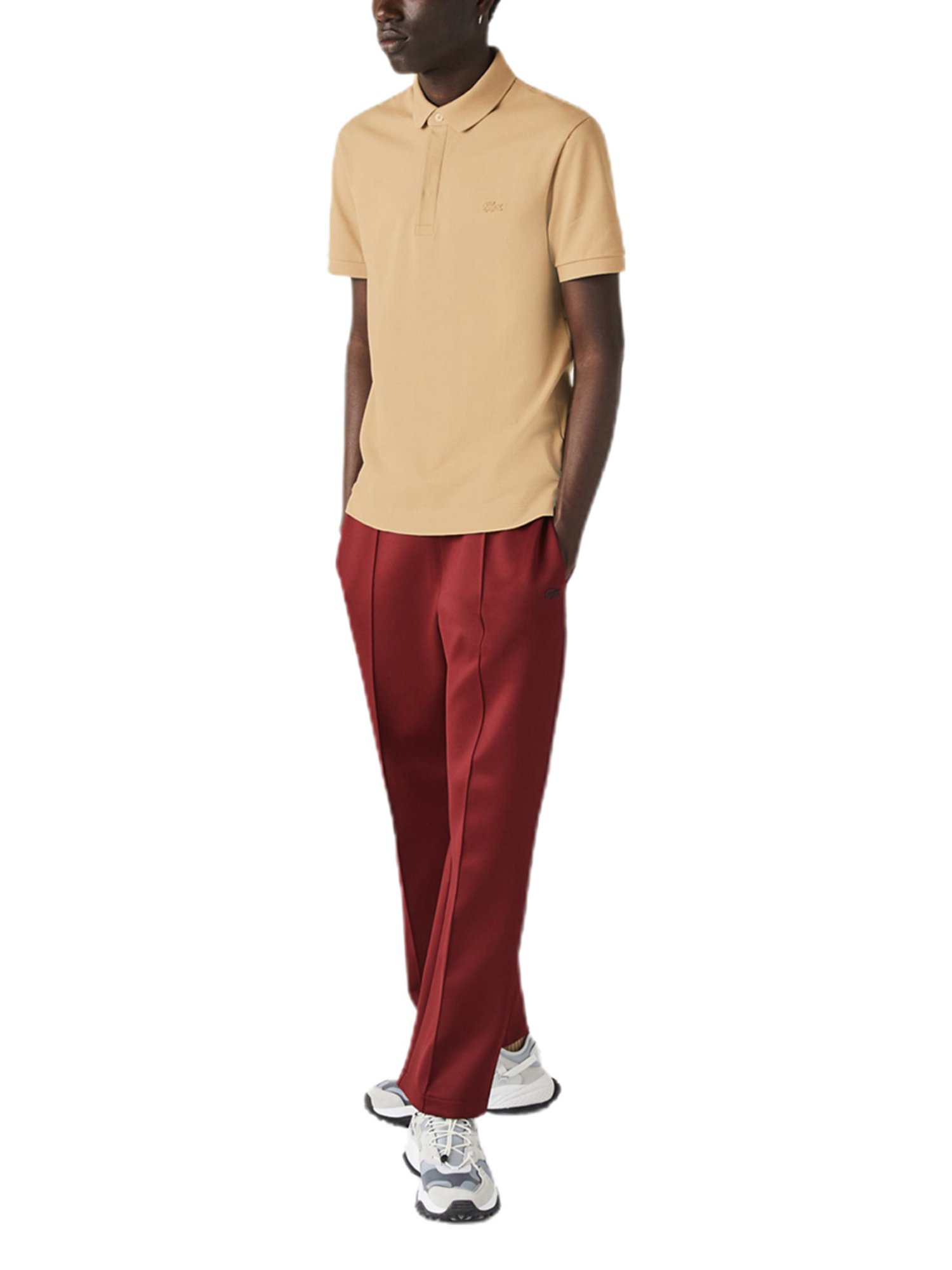 Lacoste Tan Cotton Regular Fit Polo T-Shirt