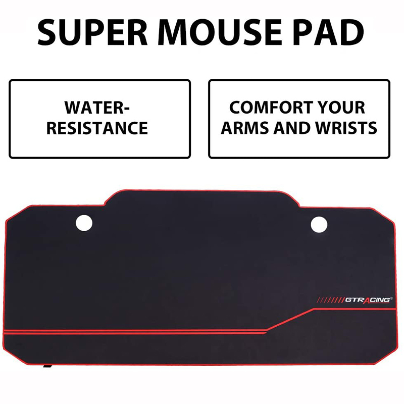 GTRACING 55" Gaming Desk  Ergonomic PC Computer Racing Style with Free Mouse Pad, T-Shaped Office Desk, Gamer Tables Pro Workstation with Headphone Hook