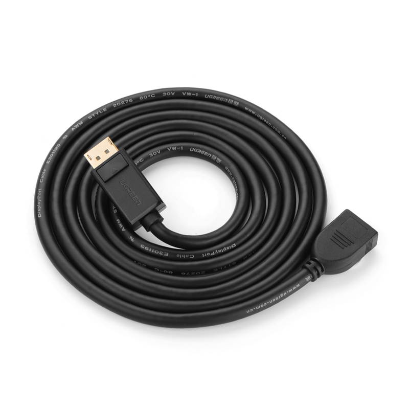 DP DisplayPort Male to Female extension Cable for ATI DELL HP 2m Black