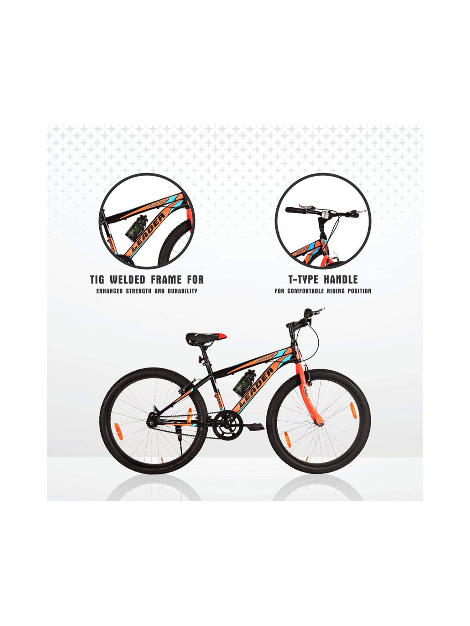 Leader City Surfer Bicycles (Orange) Size - 26T