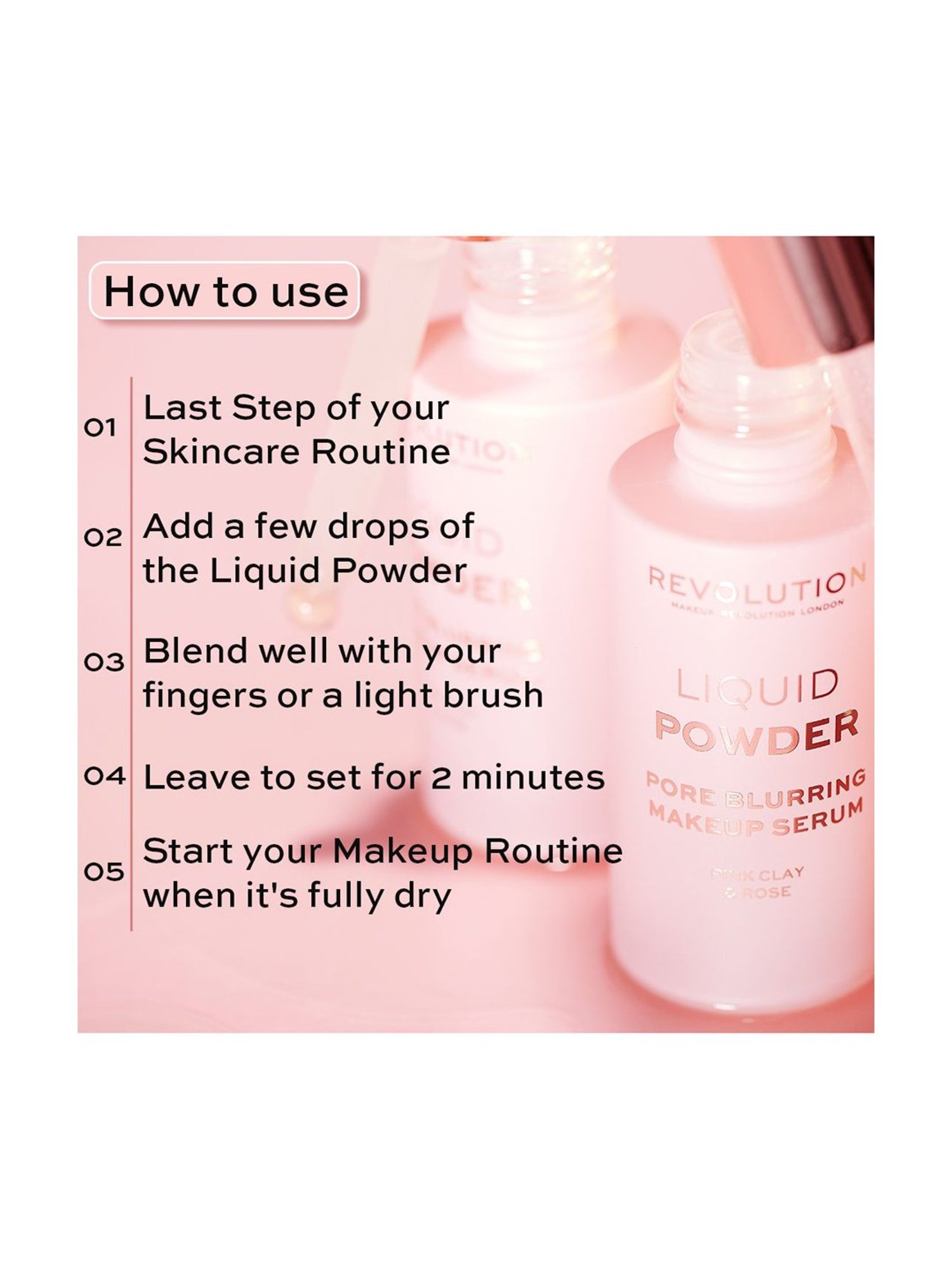 Makeup Revolution Liquid Powder Make Up Serum - 19 ml