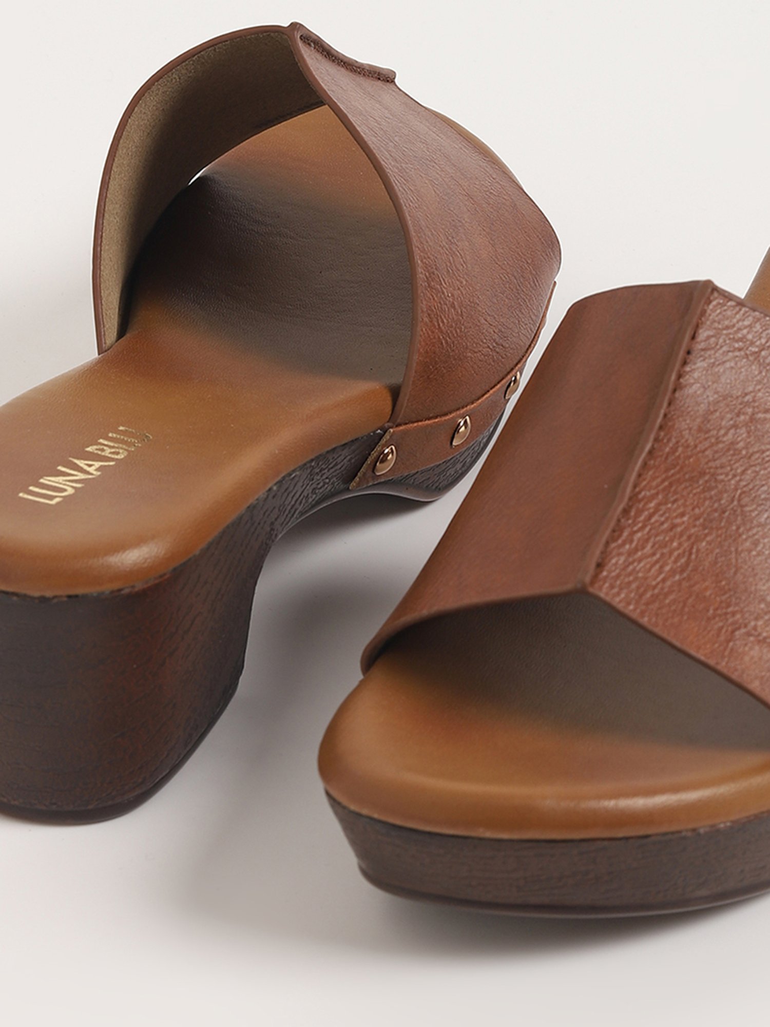 LUNA BLU by Westside Brown Heel Sandals