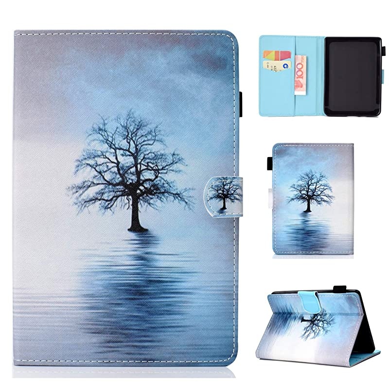 Kindle Paperwhite 4 Case,  Slim Fit Flip PU Leather Wallet Case Cover All-New  Kindle Paperwhite (10th Generation, 2018 Release) Auto Sleep Case, Tree in The Water