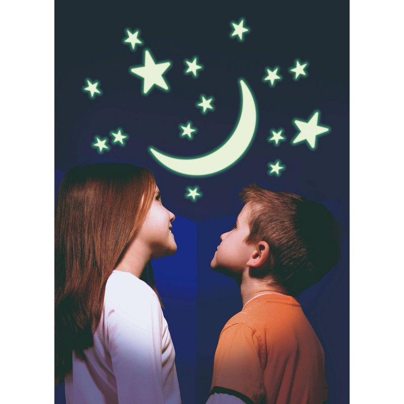 The Original Glowstars Glow-In-The-Dark Crescent Moon and Stars Set