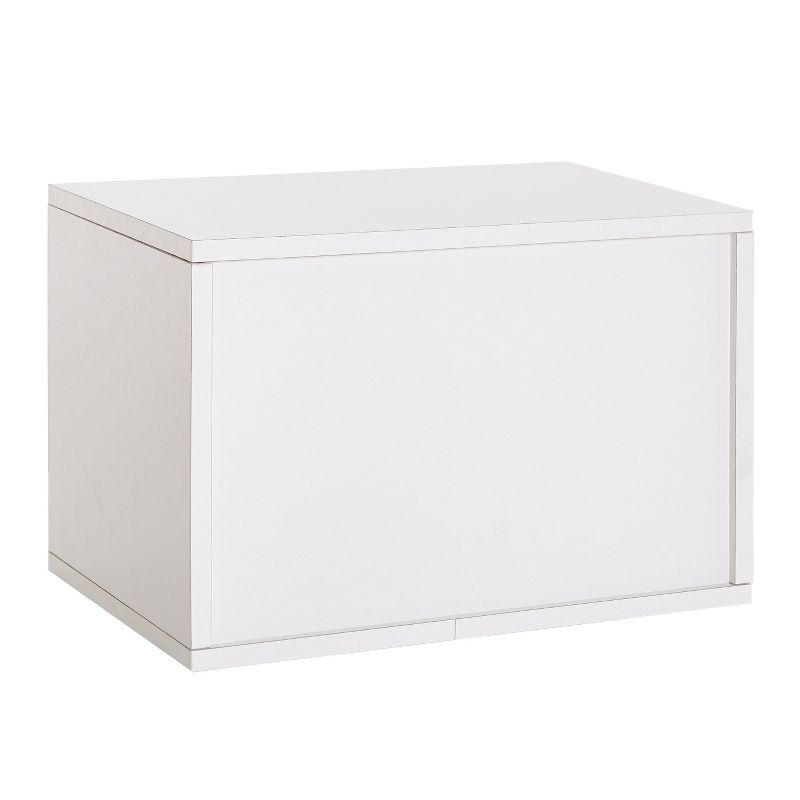 Way Basics Eco Stackable Large Rectangle Shelf and Shoe Organizer White