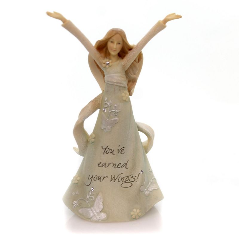 Foundations 4.75" Congratulations Mini Angel You've Earned Your Wings  -  Decorative Figurines