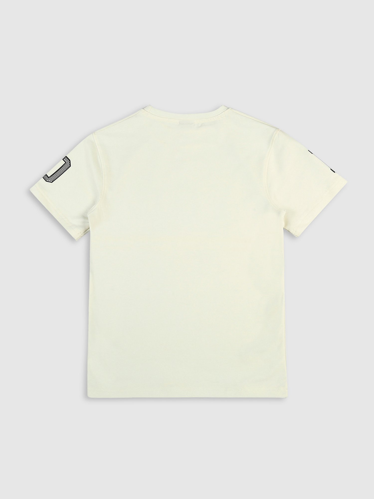 Cavio Kids Cream Printed T-Shirt